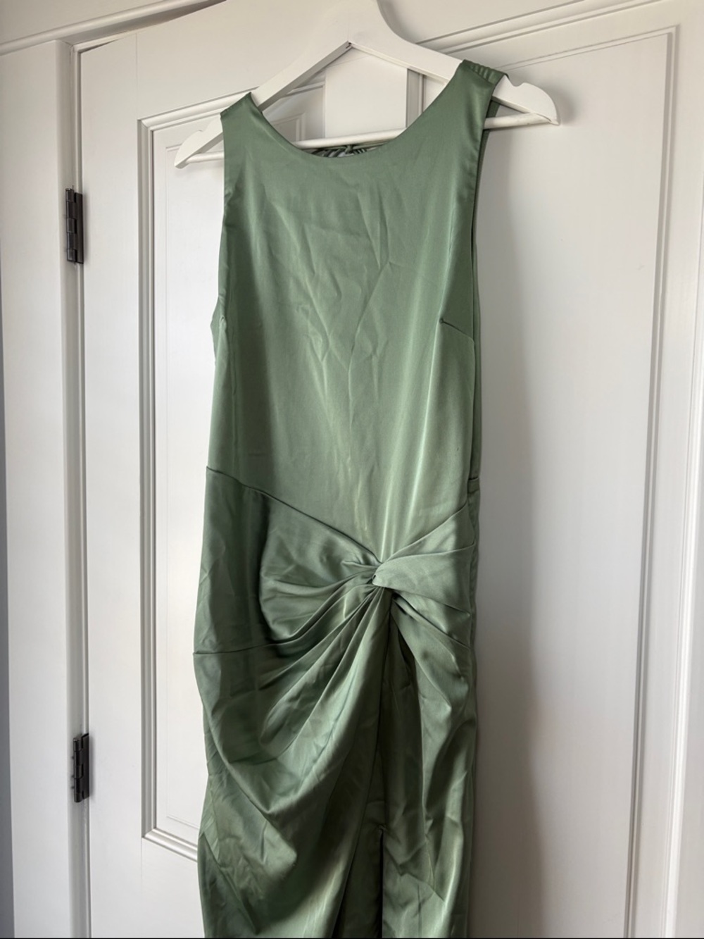 Abercrombie & Fitch Sage Green Twist-Front Maxi Dress - Picture 4 of 7